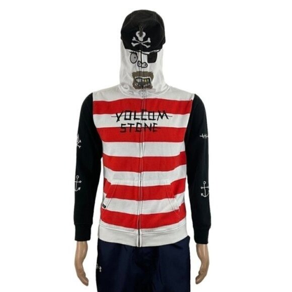Volcom Fear Slim Pirate Full Zip Hoodie size XL Boys - Picture 2 of 11